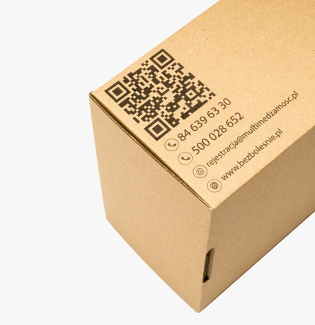 opakowanie z indywidualnym nadrukiem dane kontaktowe firmy zachęca klientów do ponownych wizyt i rekomendacji